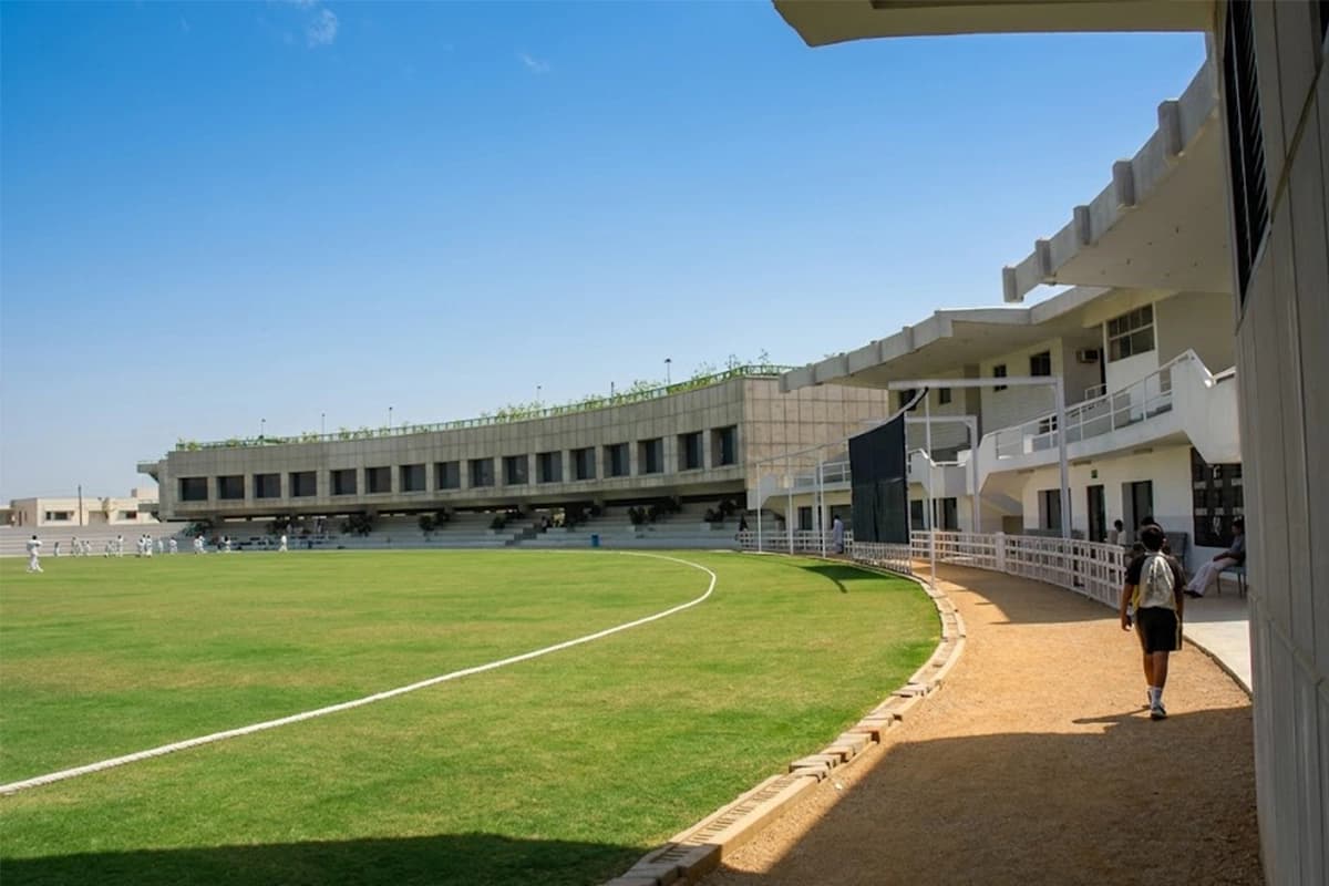 Cricket stadium boundary line